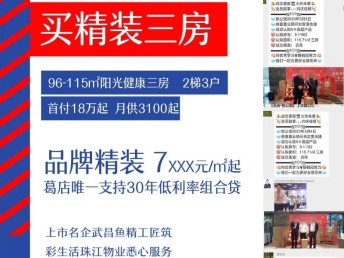 光谷东捡漏价 首付8万买 精装大三房 仅6999元起 配套齐 